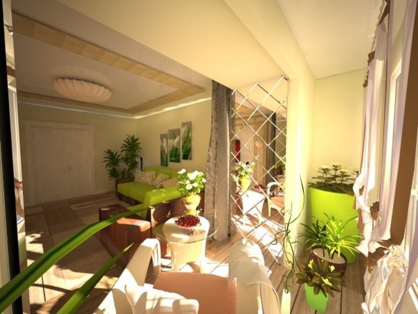 Визуализация гостиной в доме