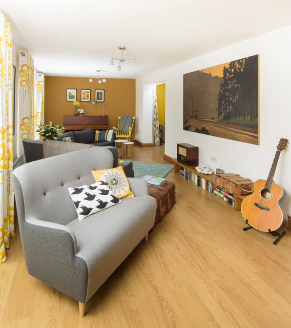 Mid century meets Scandi trendy-dagligstue