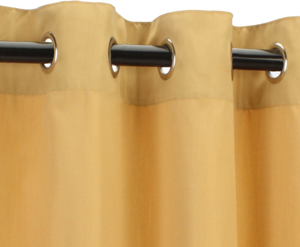 Sunbrella Outdoor Curtain with Grommets, Wheat, 50x120"