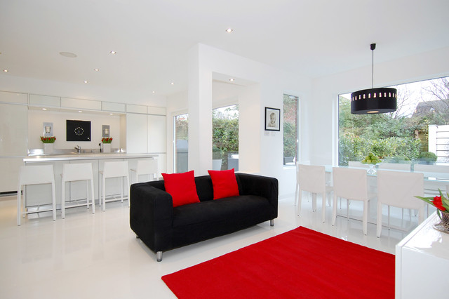 Mount Merrion contemporary-vardagsrum