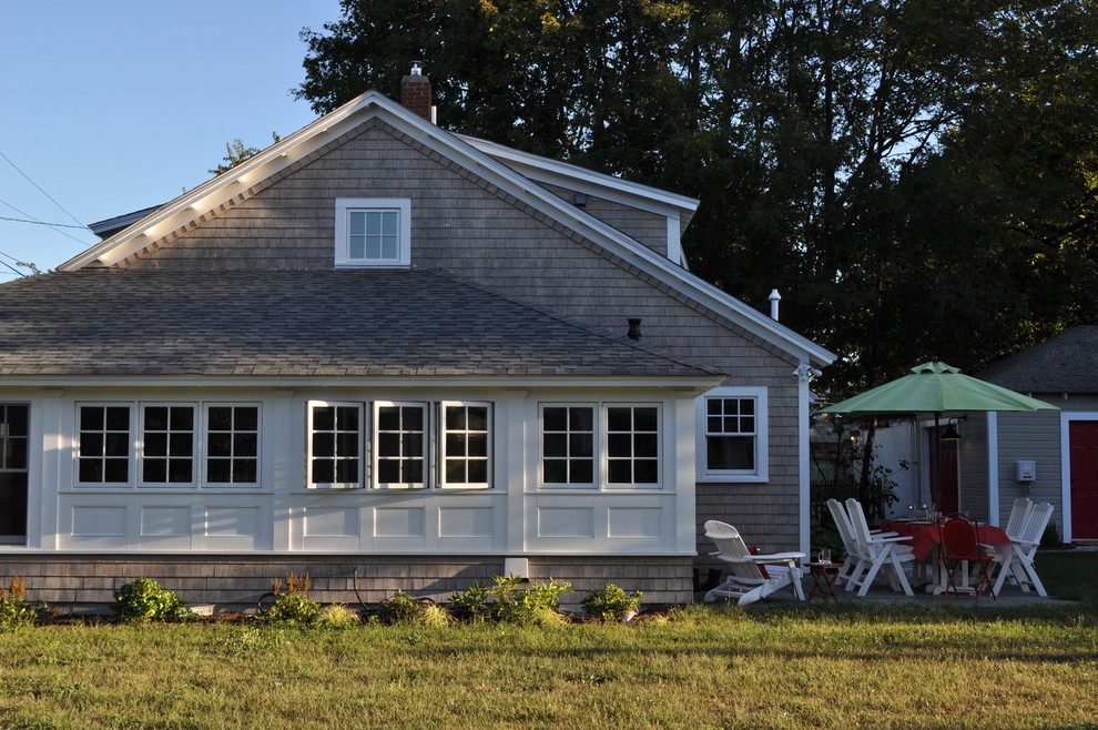 Traditional exterior in Providence with wood siding.