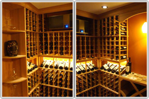 Example of a mountain style wine cellar design in Cincinnati