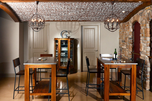 Tuscan Wine Cellar rustik-vardagsrum