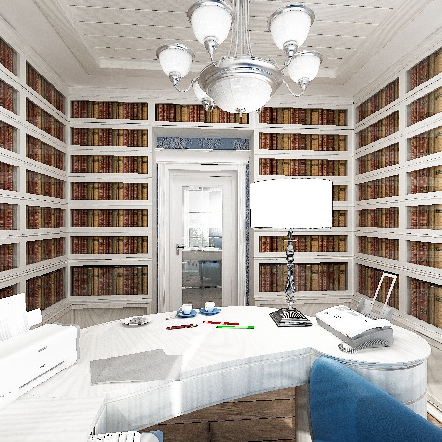 Дизайн-проект кабинета в стиле "Шале".
