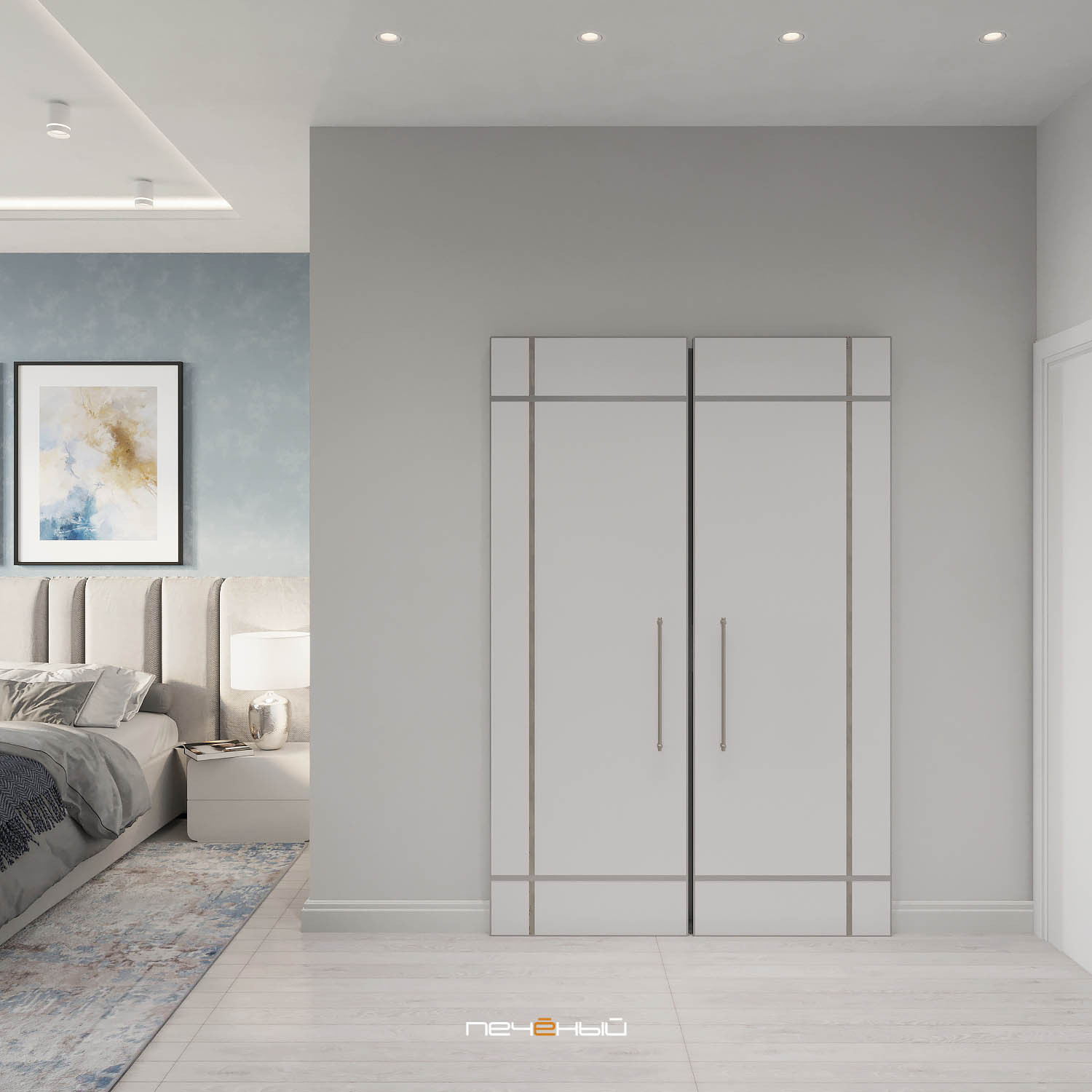 Современная трёшка в пастельных тонах