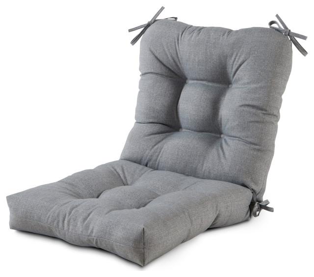 Outdoor Chair Cushion, Heather Gray  Transitional  Outdoor Cushions