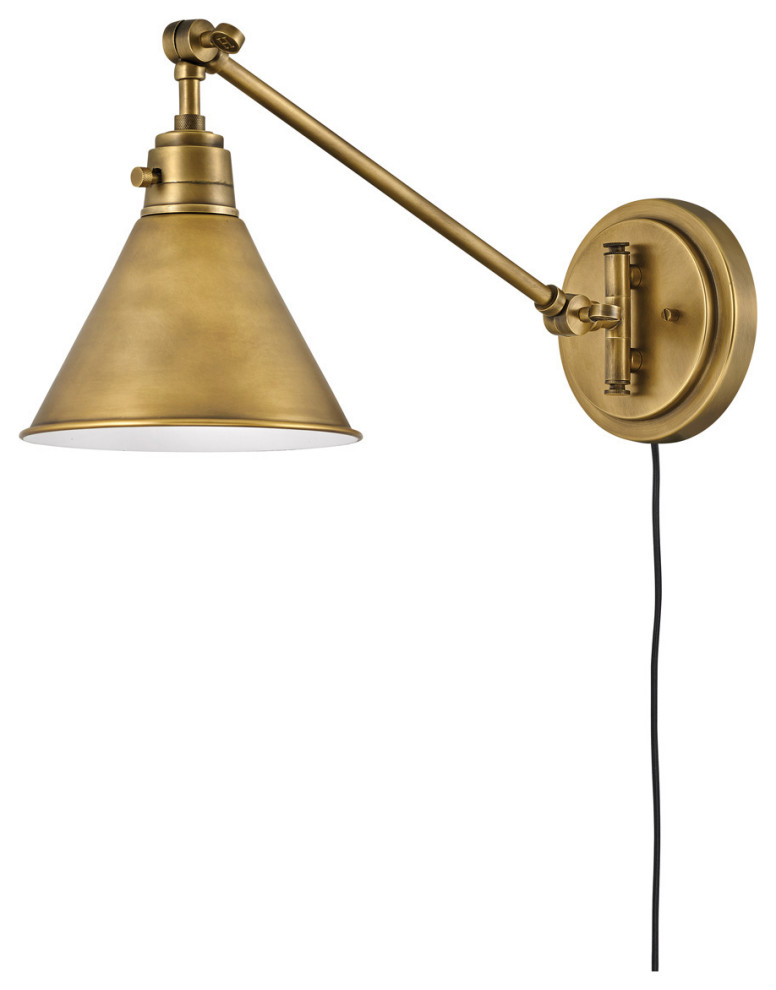 Hinkley Arti 10.25" Small Articulating Single Light Sconce, Heritage Brass
