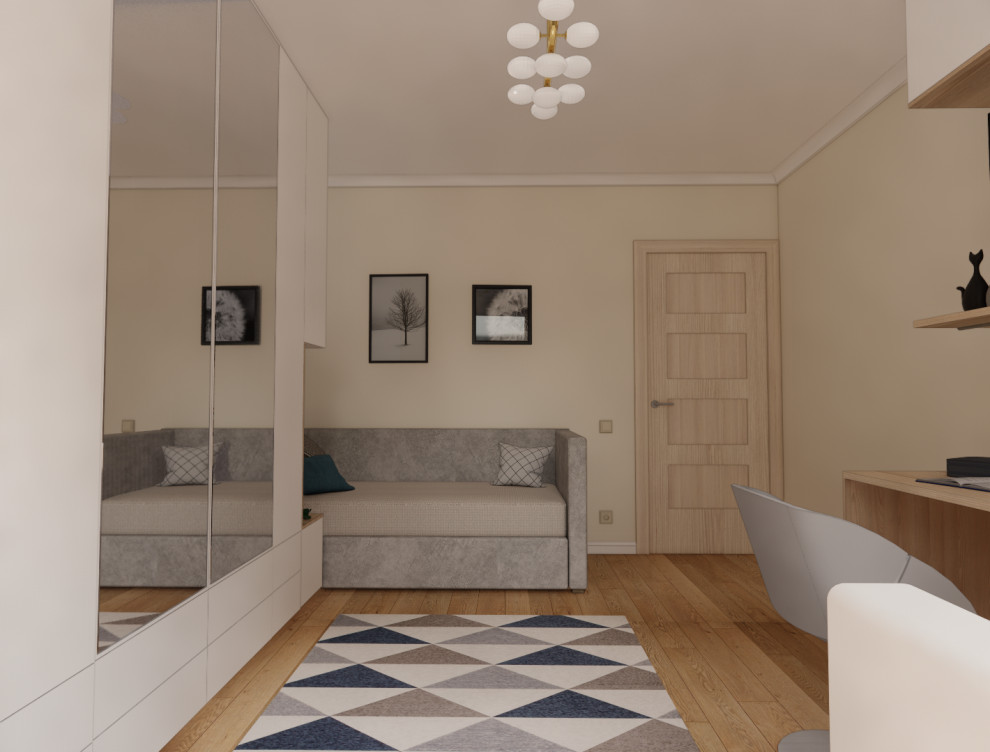 Проект спальни комнаты и детской в г.Мытищи