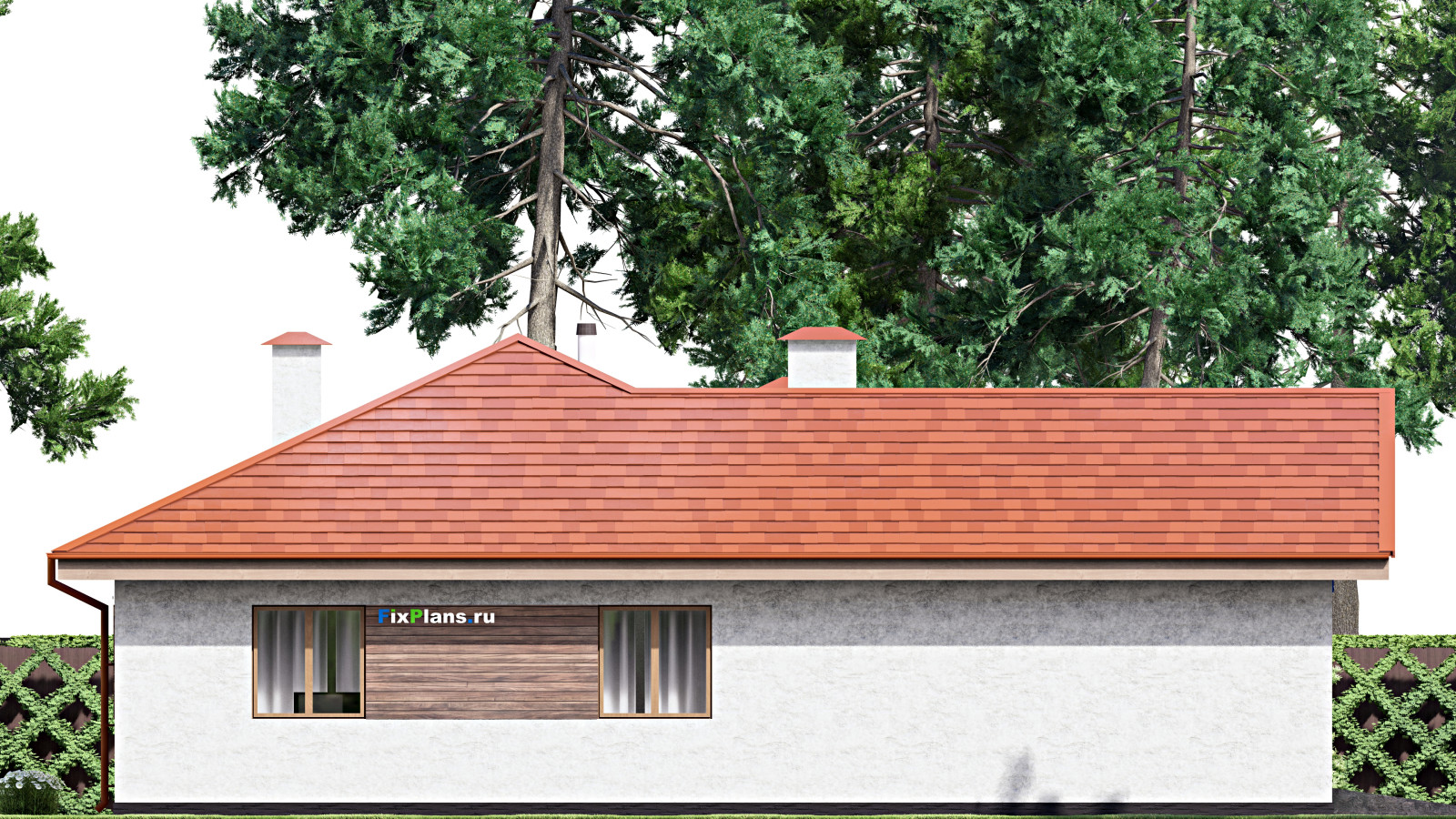 Проект одноэтажного дома 16х16м S166м2 F-15263