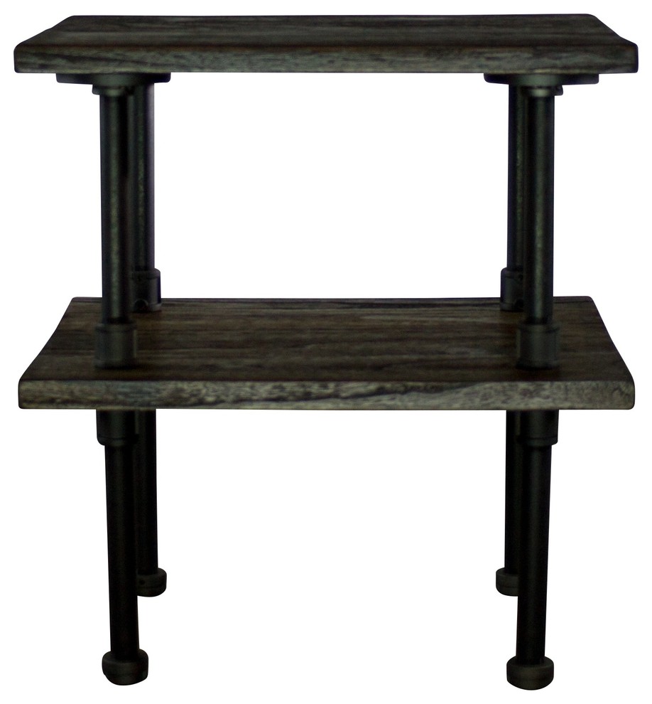 Corvallis Industrial Chic Side Table (Clearance),Black Metals