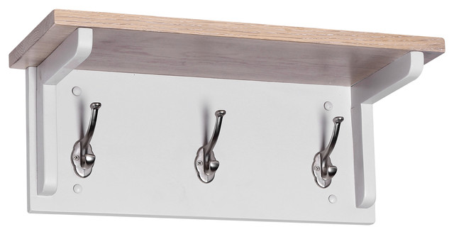 3-Hook Coat Rack, Light Grey