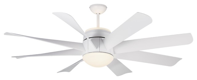 Monte Carlo Fan Company 56 Turbine Rubberized White