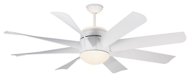 Turbine Rubberized White Four-Light 56-Inch Ceiling Fan