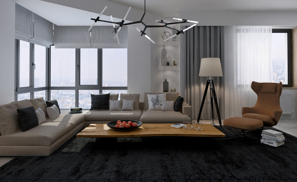 Дизайн-проект трехкомнатной квартиры в современном стиле г.Иркутск