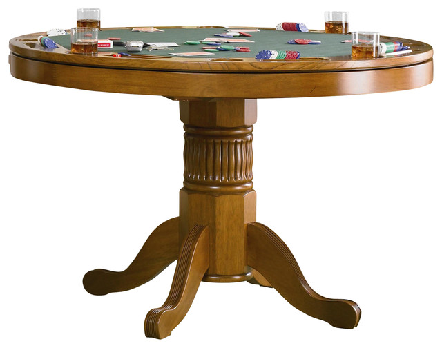 Functional Durable Pedestal Base Reversible Top Dining Game Table Cup