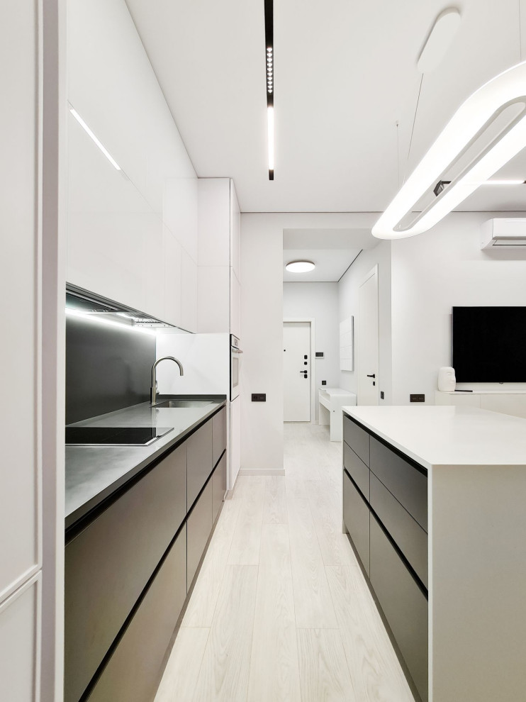 Белый минимализм - зона готовки