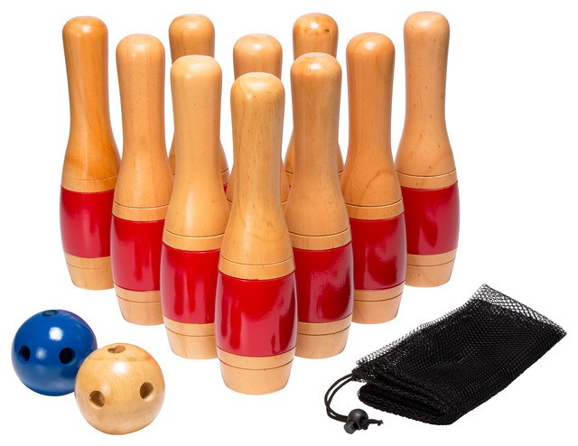 Hey! Play! 11" Wooden Lawn Bowling Set