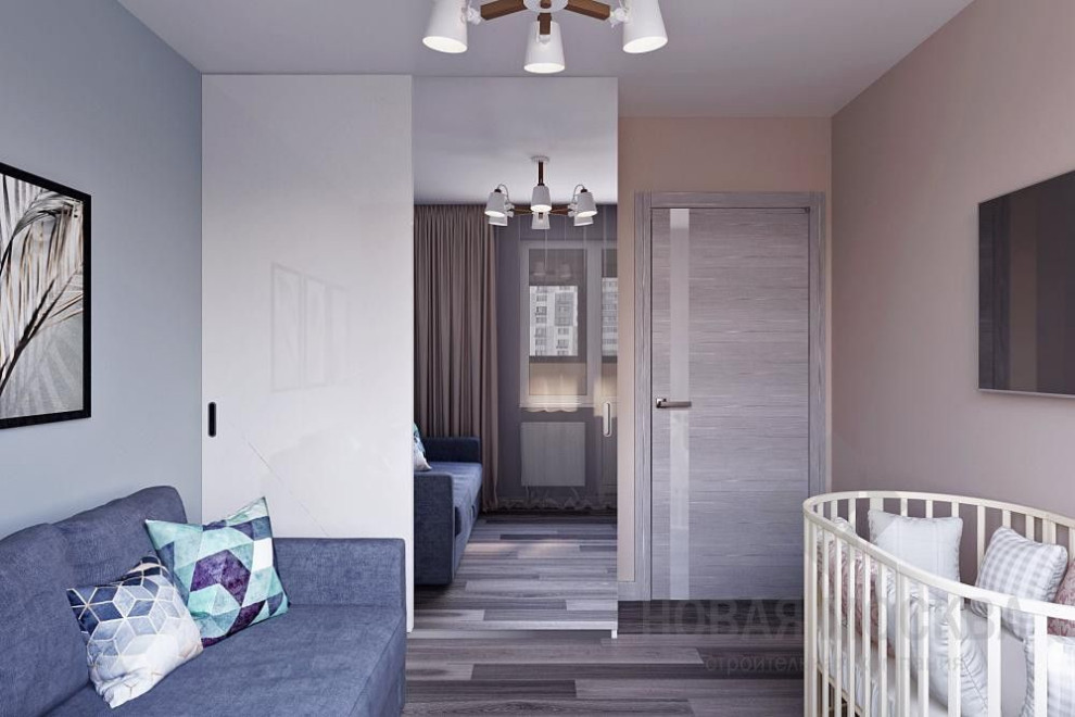 Дизайн-проект двухкомнатной квартиры 58 кв.м в ЖК «Лучи»