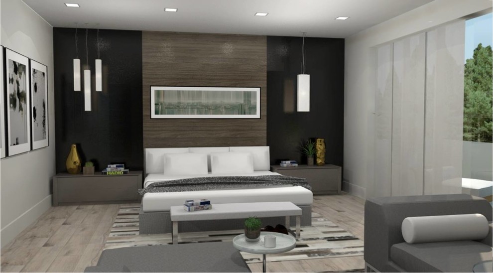 Inspiration for a modern bedroom in Orlando.