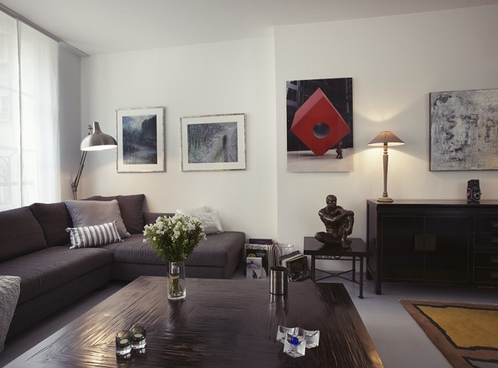 Inspiration pour une salle de séjour design.