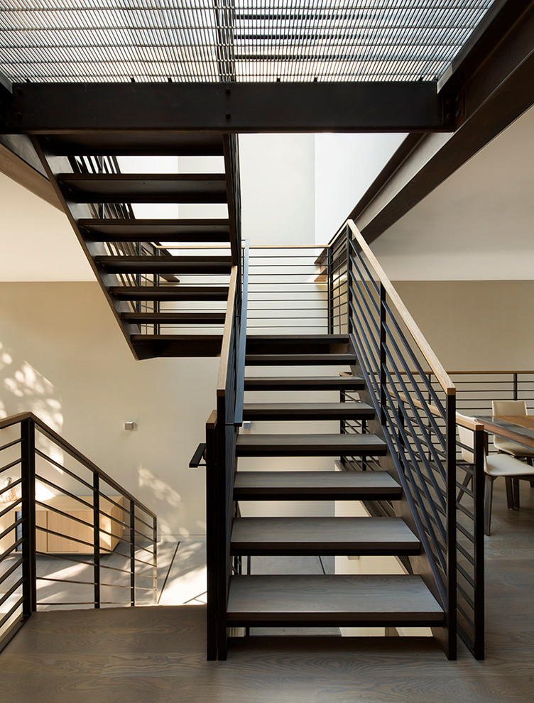 Inspiration for a midcentury staircase in San Francisco.