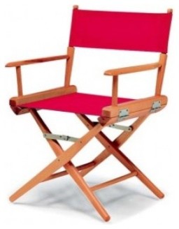 World Famous Director Dining Height Arm Chair Beach Style World Famous Director Dining Height Arm Chair Canvas Red 1c