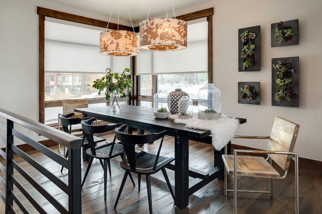 Contemporary Chic Chalet rustic-dining-room