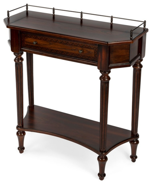 Charleston Wood Console Table - Dark Brown - Traditional - Console ...