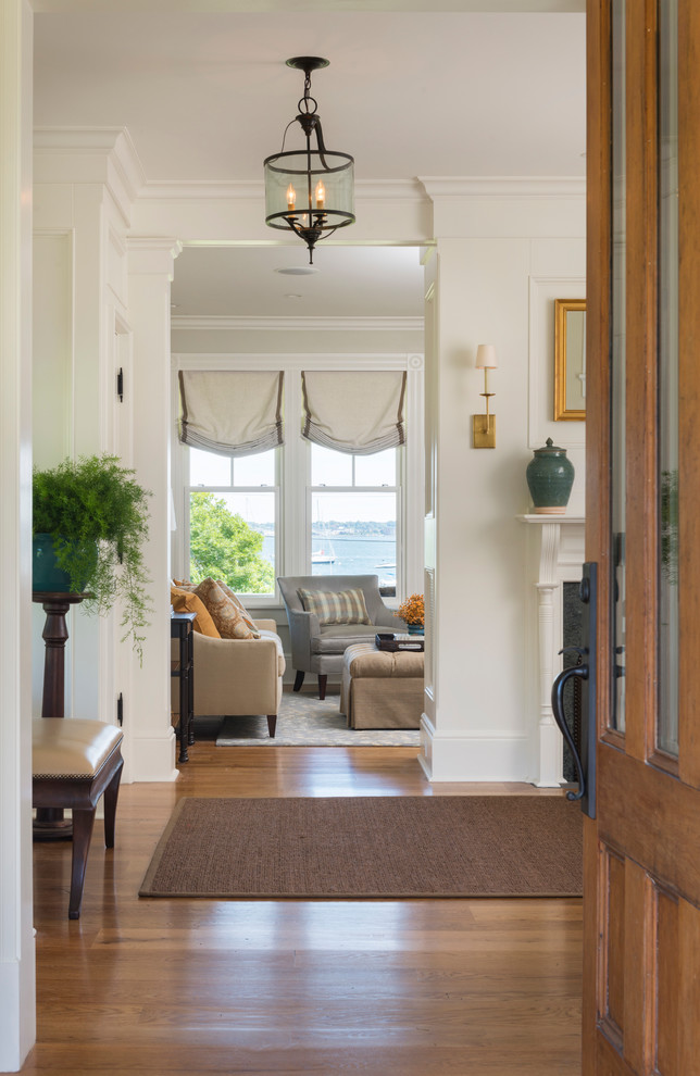 Example of a beach style entryway design in Providence