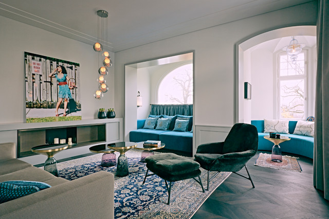 Villa, Berlin Westend contemporary-vardagsrum