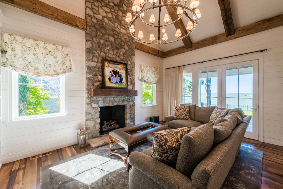 Catawba Island Lakefront Home, Kitchen & Hearth Room Cleveland by