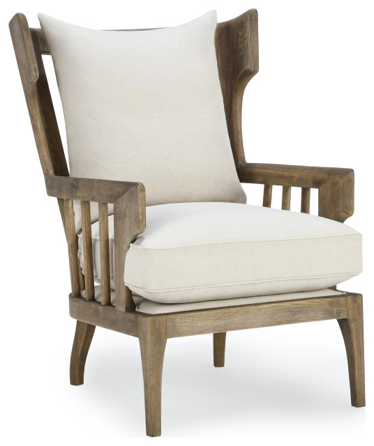 Lawrence Accent Chair Natural by Kosas Home Farmhouse Armchairs And Accent Chairs by Kosas