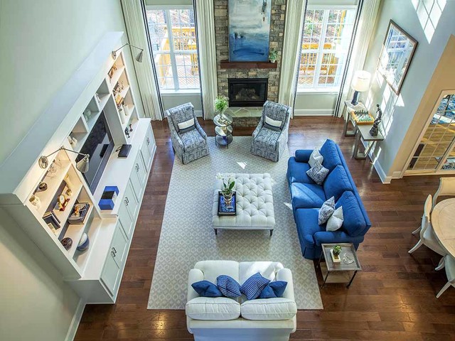 Elegant Transitional nyklassisk-allrum