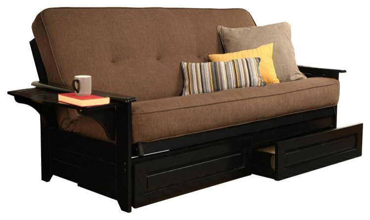 Kodiak Furniture Linen Cocoa Full-Size Futon Mattress Only