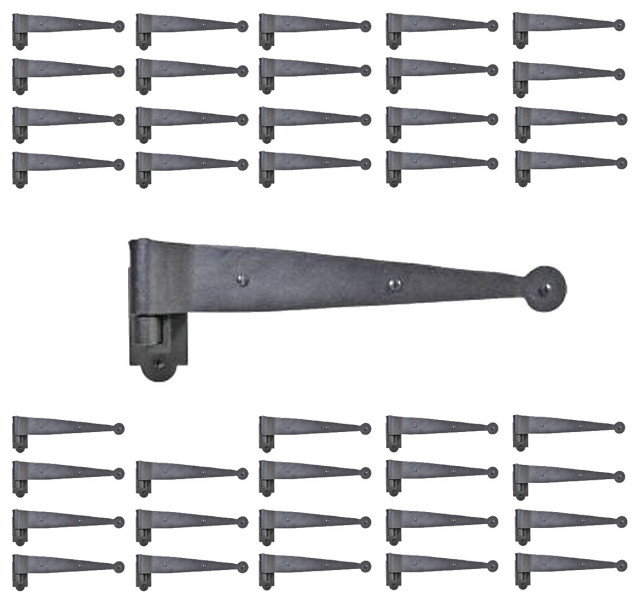 Iron Hinges Black Pintle Hinge Strap Shutter Hinge Offset 2.25 Inch Rustic Hinges by