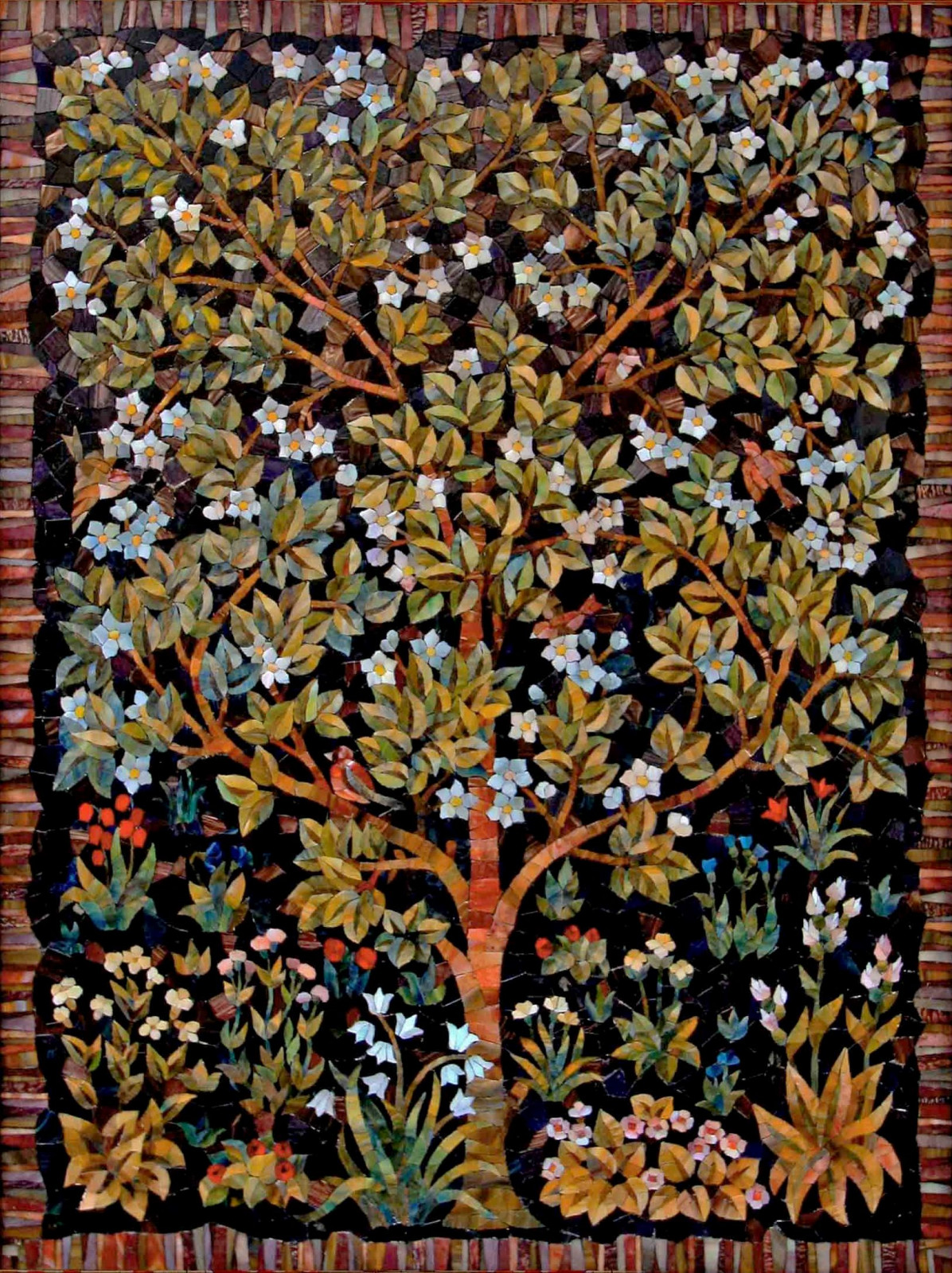 Мозаичное панно Цветущее дерево