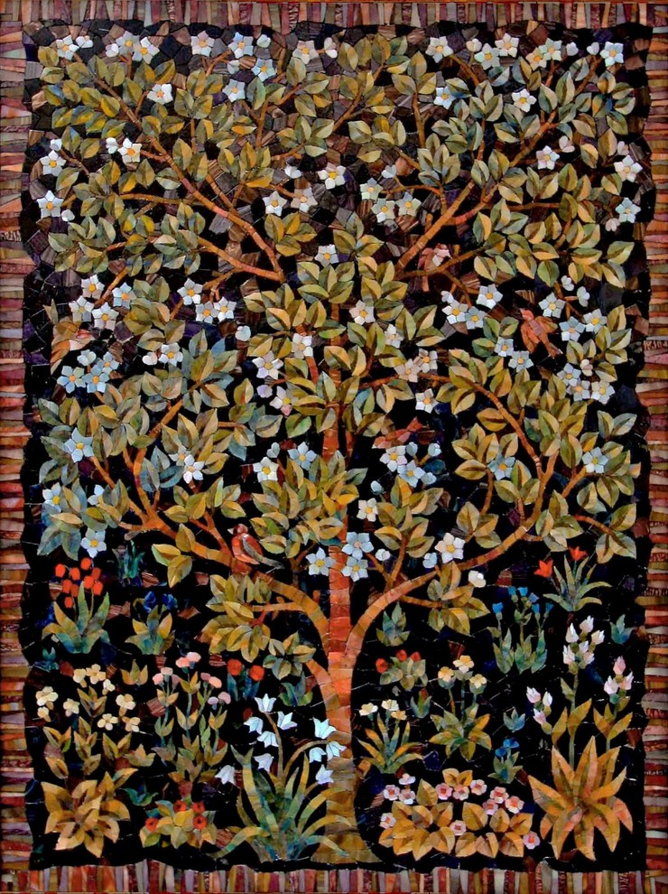 Мозаичное панно Цветущее дерево