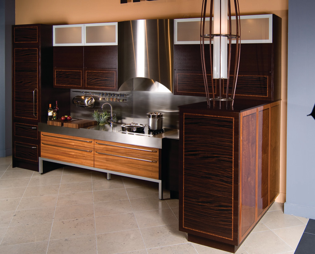 Contemporary Design with High Gloss wood grain