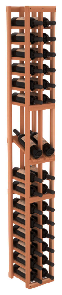 2 Column Display Row Wine Cellar Kit, Redwood, Unstained