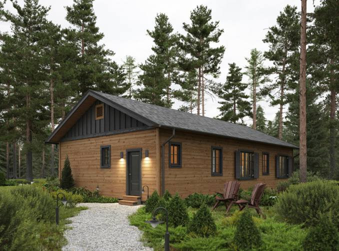 Дом 15,4 на 10,1 м.