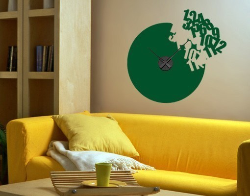 Flying Numbers Wall Decal Clock Contemporary Decals By