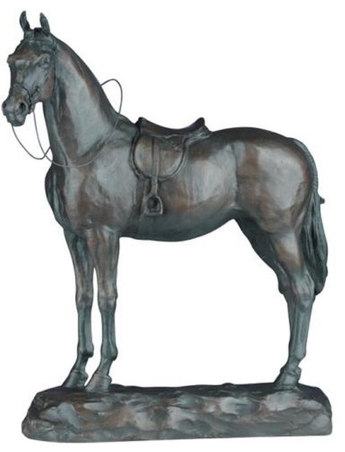 EQUESTRIAN Sculpture Statue Traditional Antique English Riding Horse -  Traditional - Decorative Objects And Figurines - by EuroLuxHome | Houzz