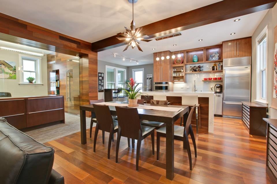 Example of a minimalist home design design in Chicago