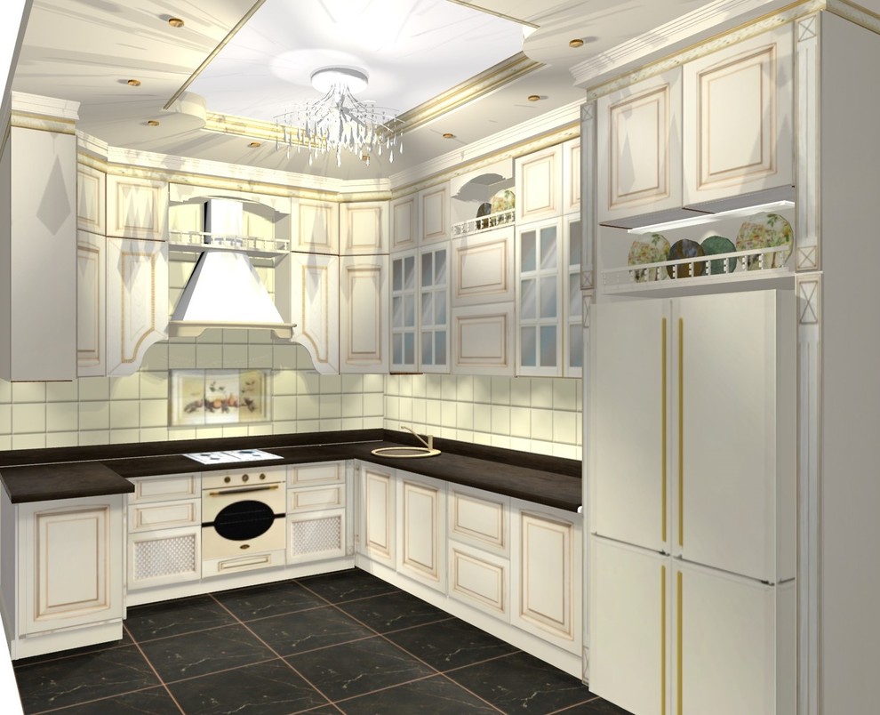 Классическая кухня в коттедж