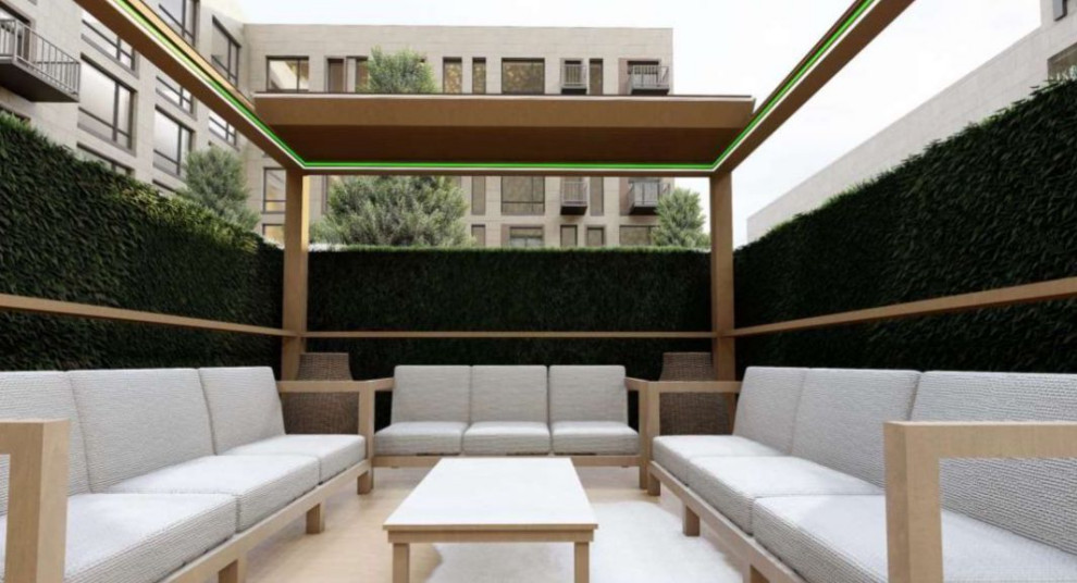 сдвижная биоклиматическая система, интеграция под цвет дерева