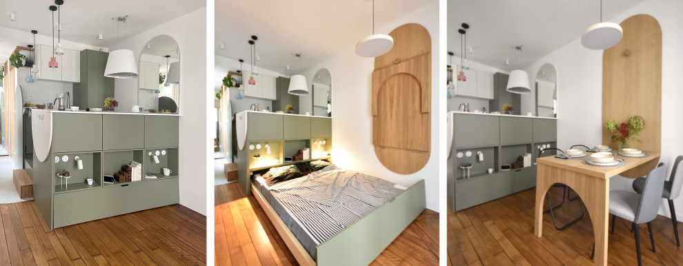 Renovation complète et aménagement sur mesure d'un pied-a-terre parisien de 27m2