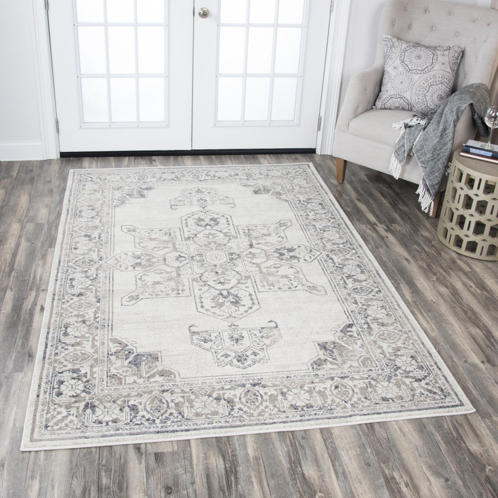 Rizzy Home PN6980 Panache Area Rug 5'3"x7'6" Natural
