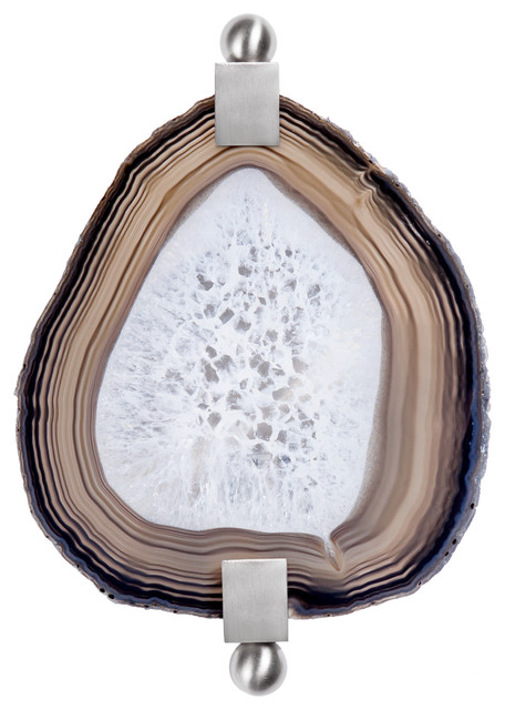 Ball Agate Sconce, Nickel