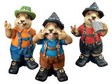 Oktoberfest Muskrats Bavarian Beer Buddy Trio Statues - QL58565 - Design  Toscano