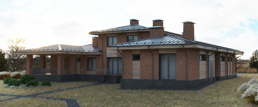 Проект | Загородная Резиденция | Стиль «Дом Прерий» Фрэнка Ллойда Райта | 2021